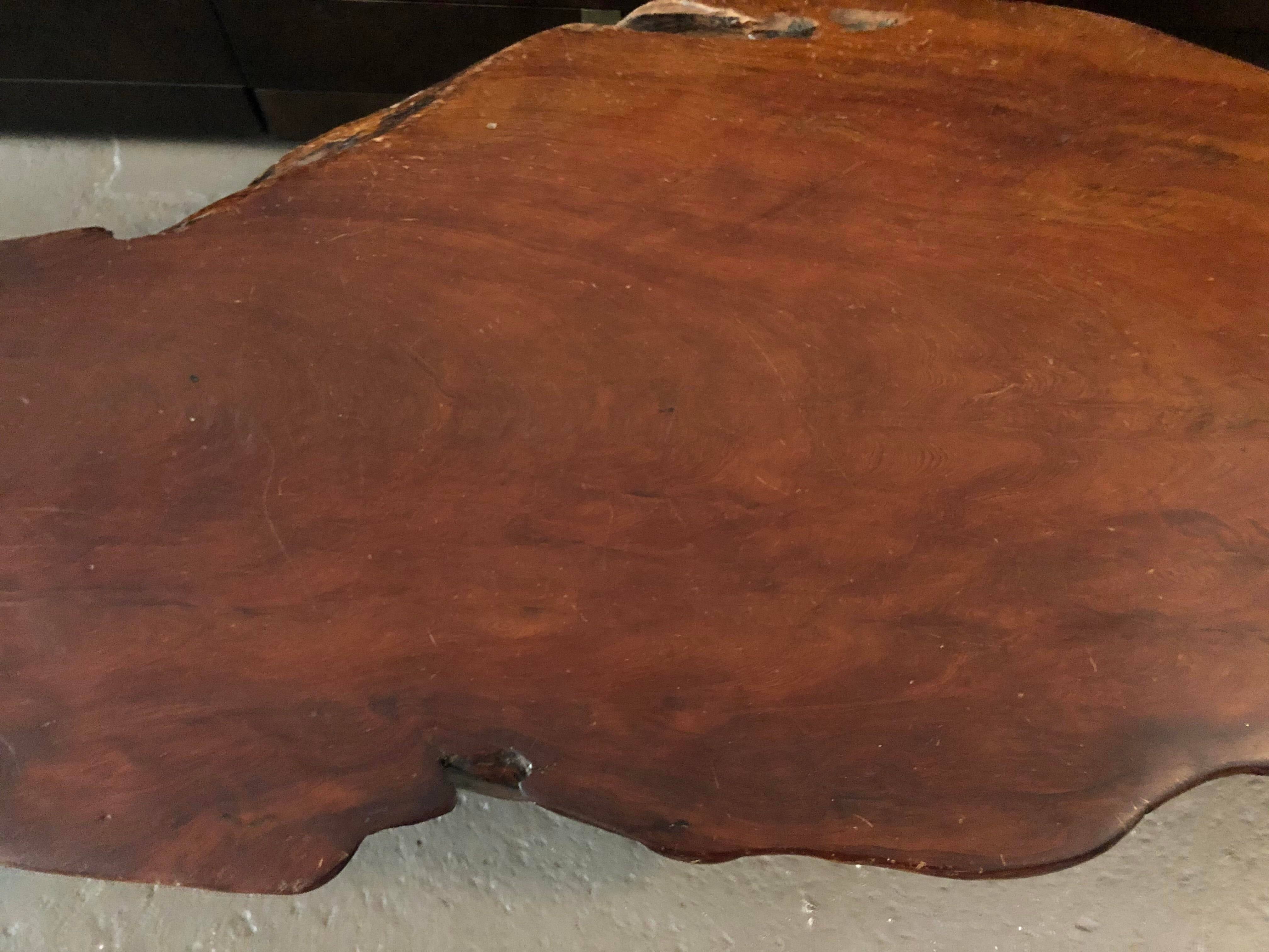 Vintage Redwood Burl Live Edge Nakashima Style Coffee Table