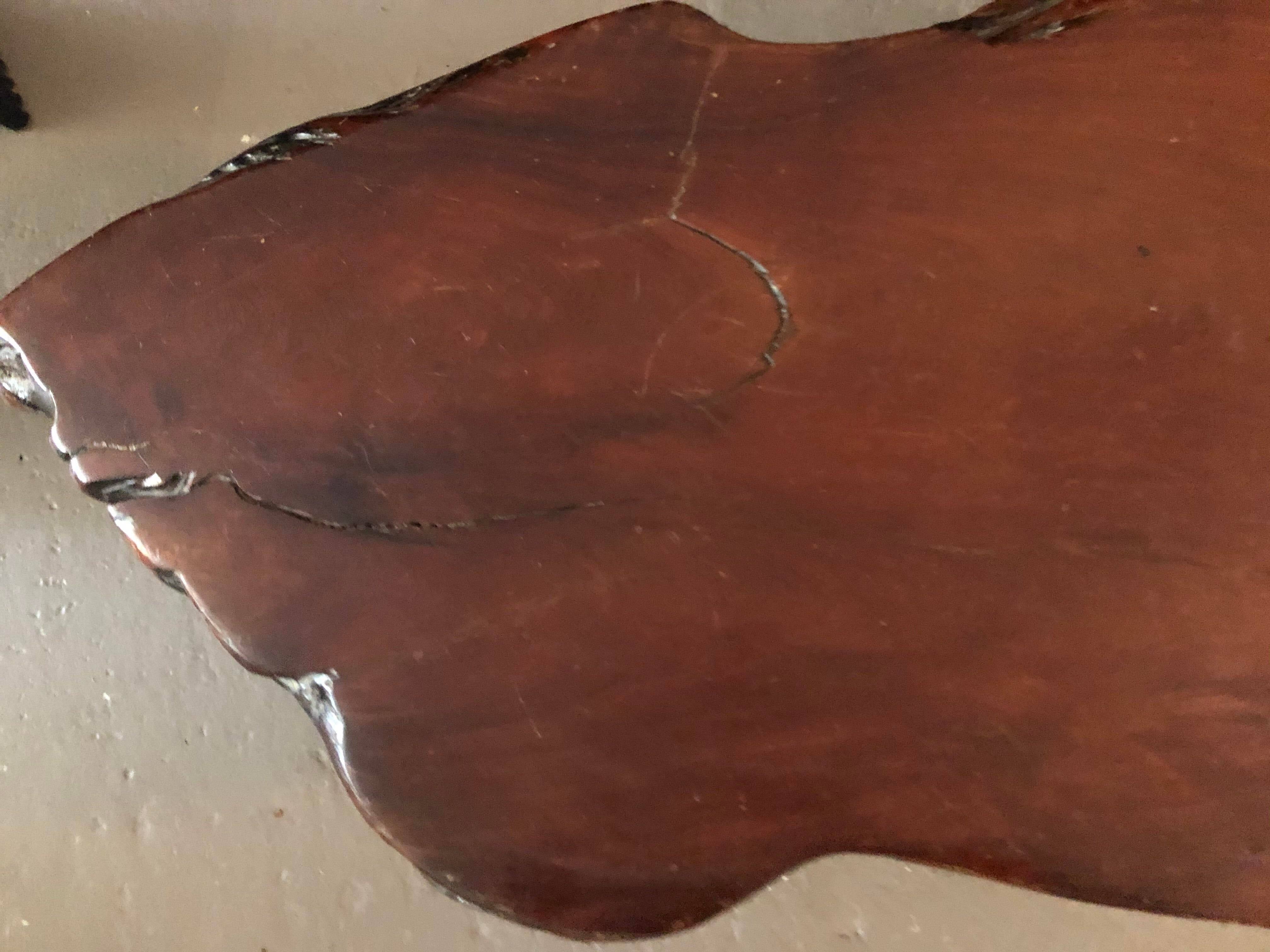 Vintage Redwood Burl Live Edge Nakashima Style Coffee Table