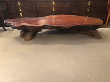 Load image into Gallery viewer, Vintage Redwood Burl Live Edge Nakashima Style Coffee Table
