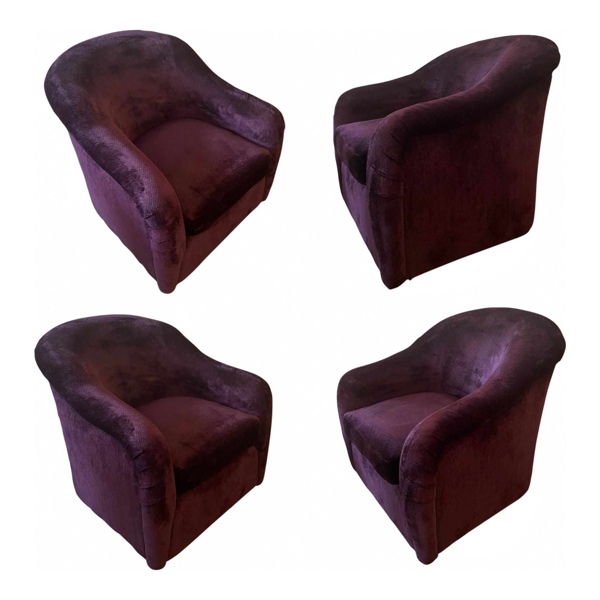 Vintage A Rudin Swivel Chairs - Set of 4