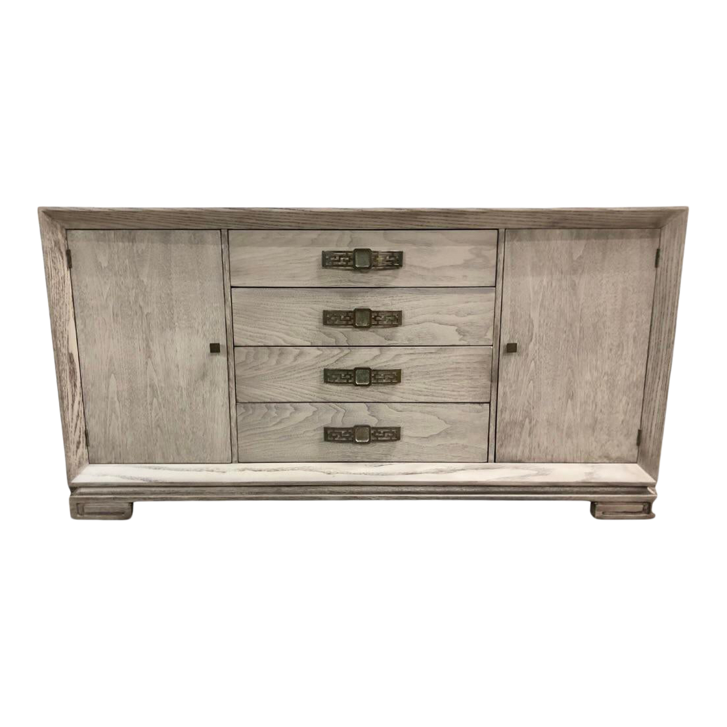 James Mont Mid Century Asian Chinoiserie Solid Wood Credenza Buffet