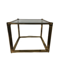 Cargar imagen en el visor de la galería, 1960s Modern Mastercraft Brass Coffee Table With Glass Top
