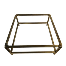 Load image into Gallery viewer, 1960s Modern Mastercraft Brass Coffee Table With Glass Top
