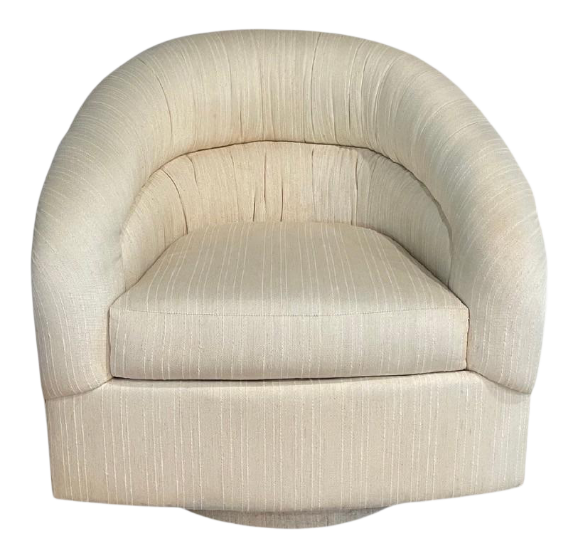 1970s Vintage Swivel Chair in the Style of Milo Baughman