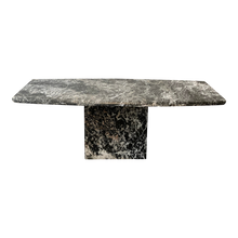 Load image into Gallery viewer, 1980s Italian Nero Portoro Marble Vintage Dining Table
