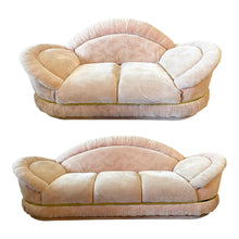 Load image into Gallery viewer, 1980s Postmodern Sofa Set With Brass Detailing - 2 Pieces
