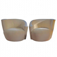 Cargar imagen en el visor de la galería, 1990s Vladimir Kagan Nautilus Corkscrew Swivel Chairs - a Pair
