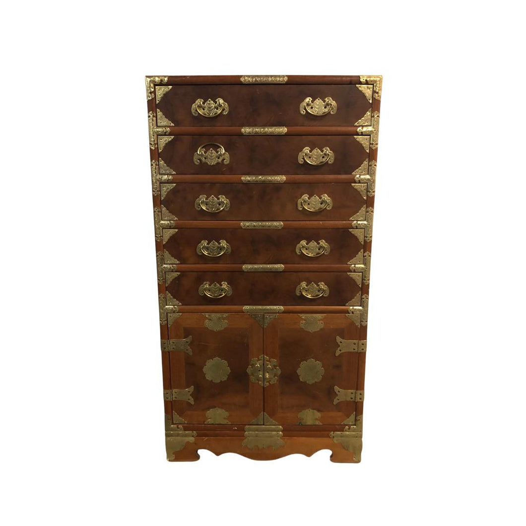 20th Century Asian Campaign Wooden Cabinet
