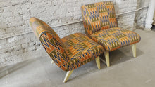 Load and play video in Gallery viewer, 1950s Side Lounge Chairs With Angled Feet - a Pair
