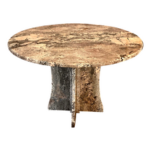 Load image into Gallery viewer, Vintage Postmodern Granite Stone Pedestal Round Dining Table
