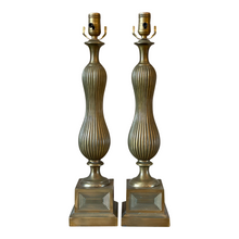 Load image into Gallery viewer, Vintage 1960s Brass Lamps - a Pair
