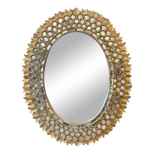 Load image into Gallery viewer, Vintage Gold Peacock Mirror
