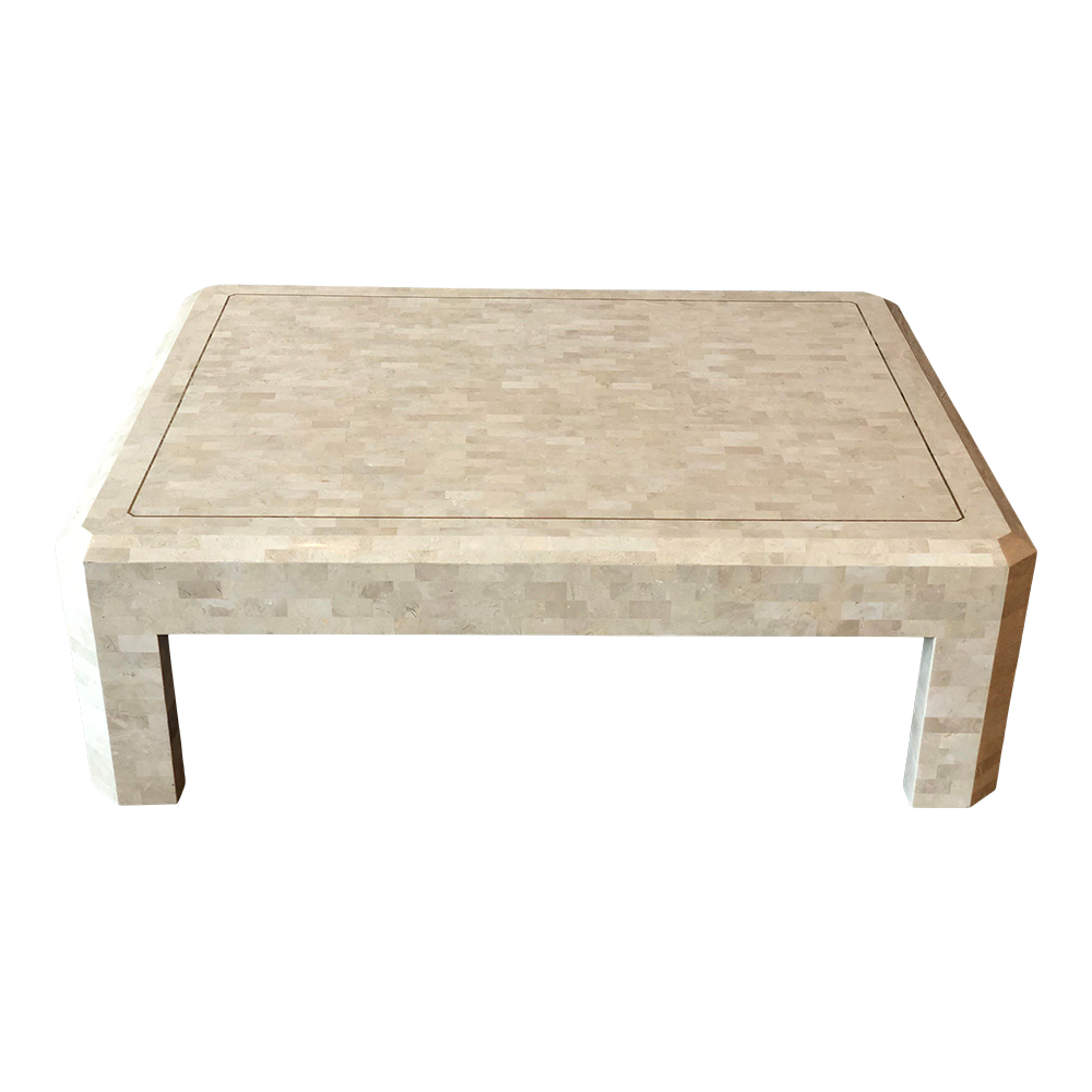 1980s Maitland Smith Tessellated Marble Coffee Table