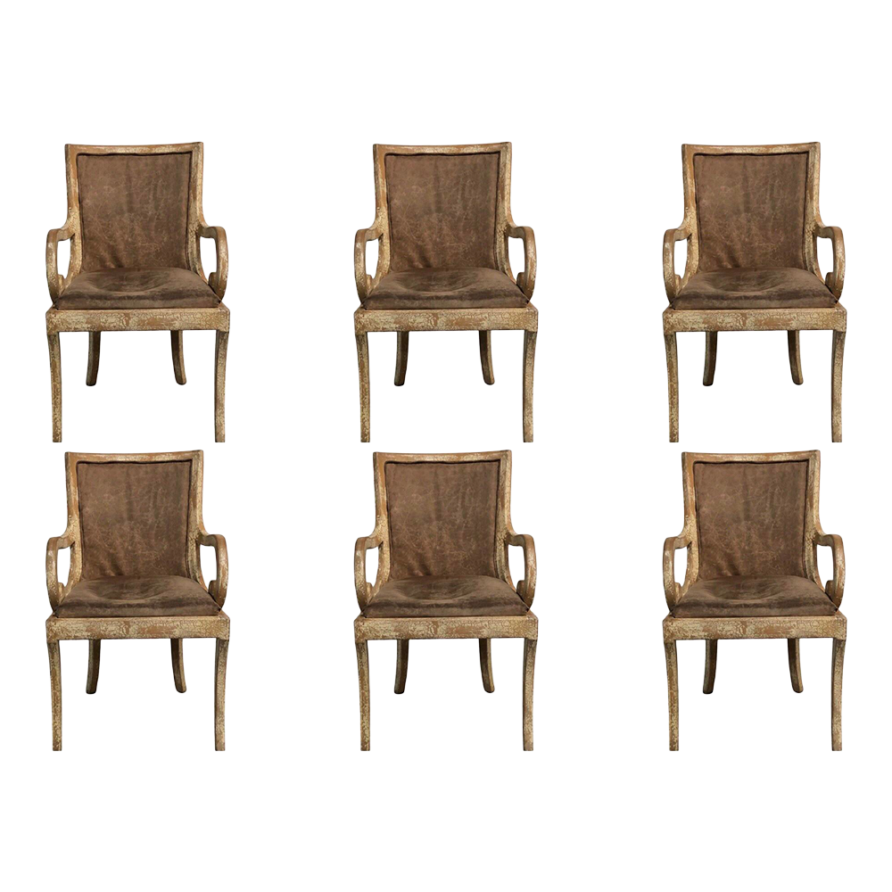 Vintage Wood Solid and Sturdy Dining Chairs - Set of 6
