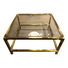 Load image into Gallery viewer, Mastercraft Brass Curved Edge Coffee Table
