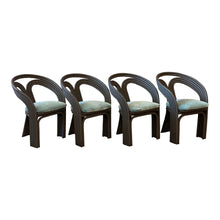 Cargar imagen en el visor de la galería, Bamboo Vintage Dining Chairs - Set of 4
