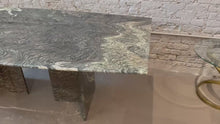 Load and play video in Gallery viewer, 1980s Postmodern Cipollini Ondulato Marble Dining Table
