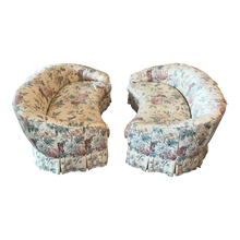 Load image into Gallery viewer, Drexel Heritage Curved Floral Sofas - a Pair
