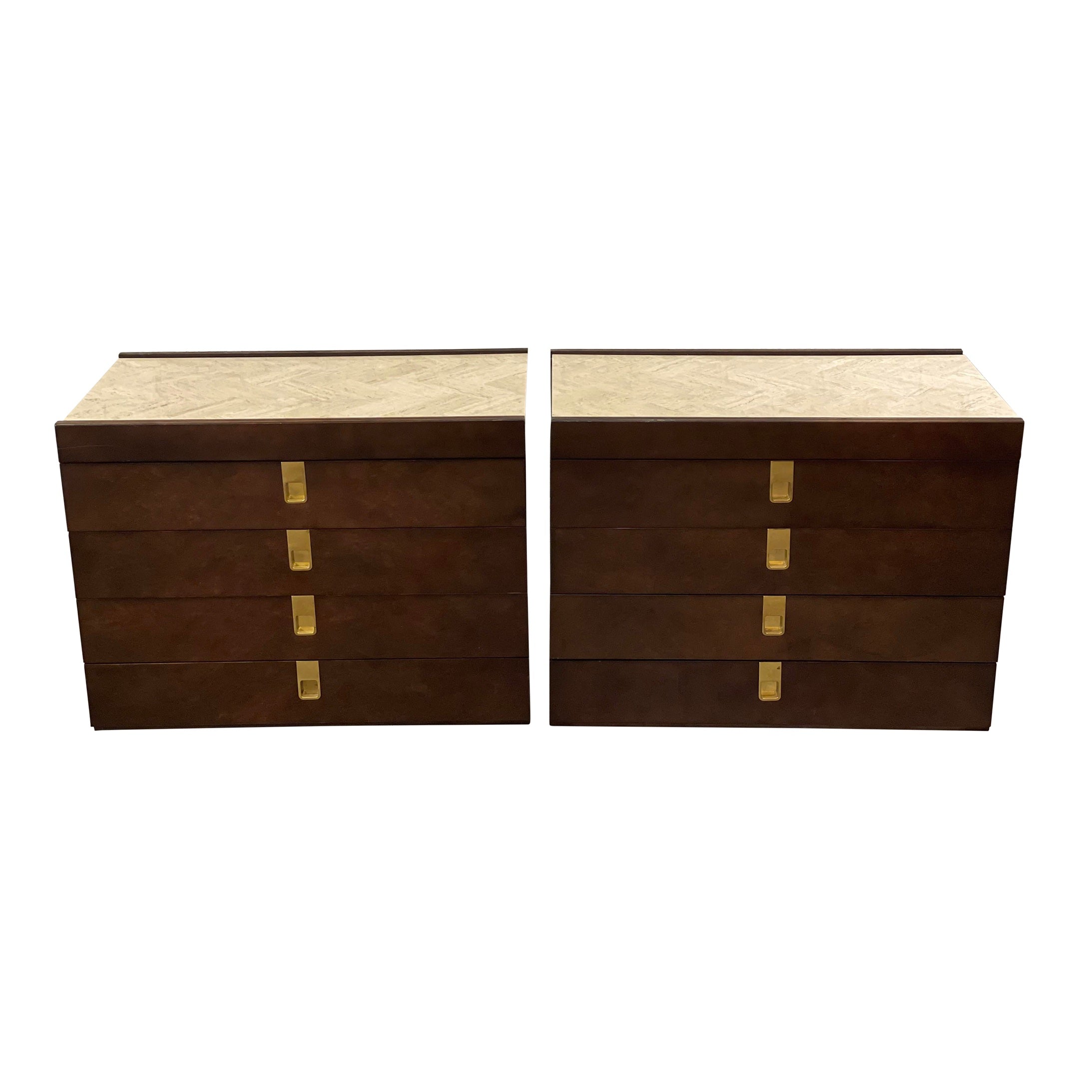 Vintage 1970s Brian Palmer for Baker Nightstands - Set of 2