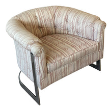 Load image into Gallery viewer, Vintage Barrel Club Chrome Chair in the Manner of Milo Baughman

