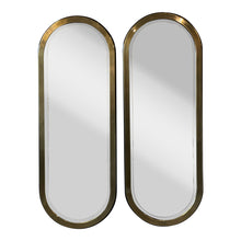 Load image into Gallery viewer, Vintage Mastercraft Brass Oval Mirror - a Pair
