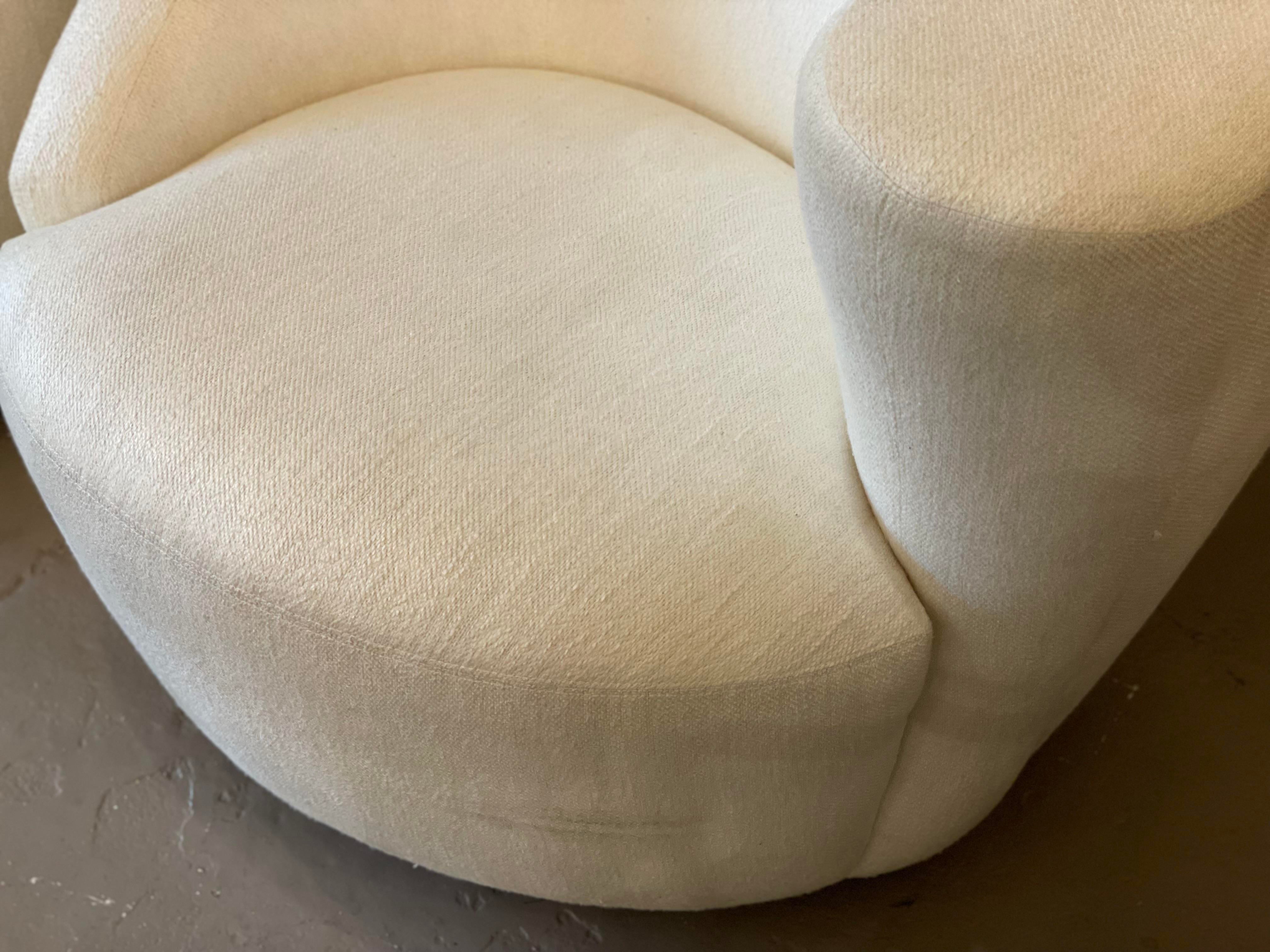 Vladimir Kagan Nautilus Corkscrew Swivel Chair - a Pair
